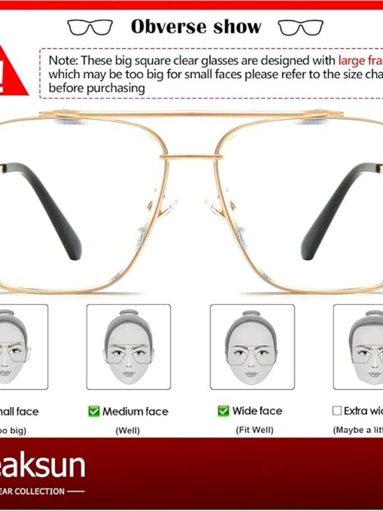 Oversized Aviator Sunglasses main image 7